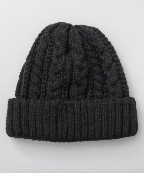 MILLER（ミラー）の「ケーブル編みニット ニット帽（ニットキャップ/ビーニー・レディース・ブラック/ベージュ/オフホワイト・FREE）」の13枚目の写真