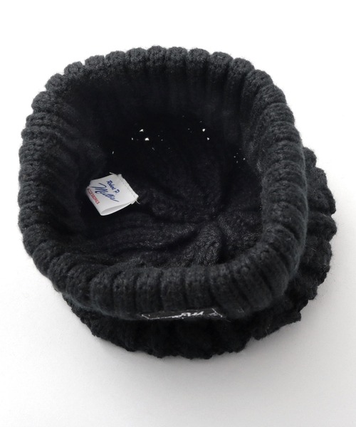 MILLER（ミラー）の「ケーブル編みニット ニット帽（ニットキャップ/ビーニー・レディース・ブラック/ベージュ/オフホワイト・FREE）」の5枚目の写真