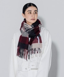 cumaco（クマコ）の「【cumaco】カシミヤ ウール ストール 無地/チェック レディース 女性 カシミヤ混 カシミア カシミヤストール カシミアストール 単色 チェック柄 ブランド（ストール/ショール）」