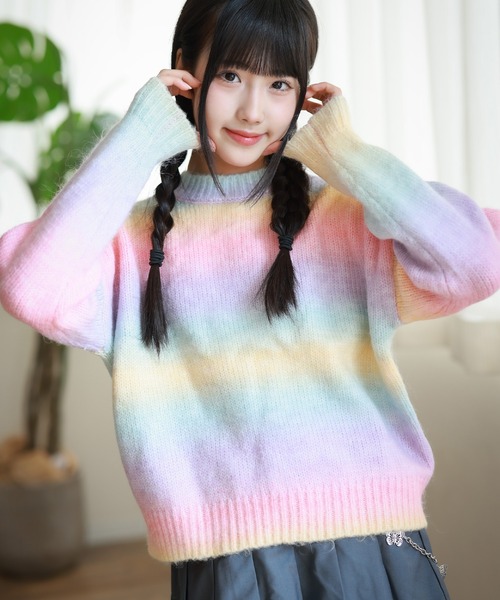 グラデーション ニットプルオーバー(140cm～160㎝)（ニット/セーター