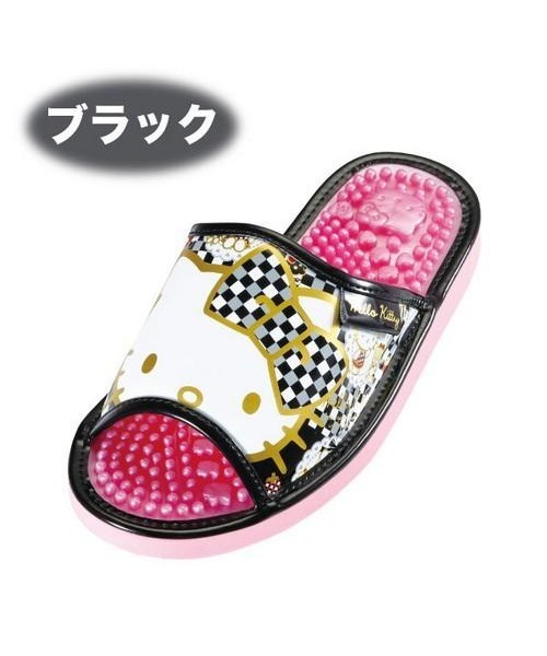 Mayree（メイリー）の「【Sanrio】サンリオハローキティチェックリボンヘルシーサンダル(MA)（サンダル・レディース・ブラック/ピンク/サックスブルー/レッド・M/L）」の2枚目の写真
