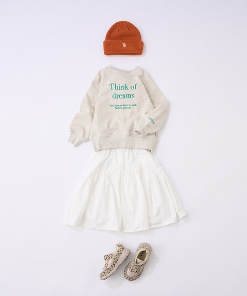 CIAOPANIC TYPY（チャオパニックティピー）の「【KIDS】レタリングロゴ刺繍裏毛ビッグスウェット（スウェット・キッズ・グレー/アイボリー/チャコールグレー・XXL/L/XL/S/M）」の4枚目の写真