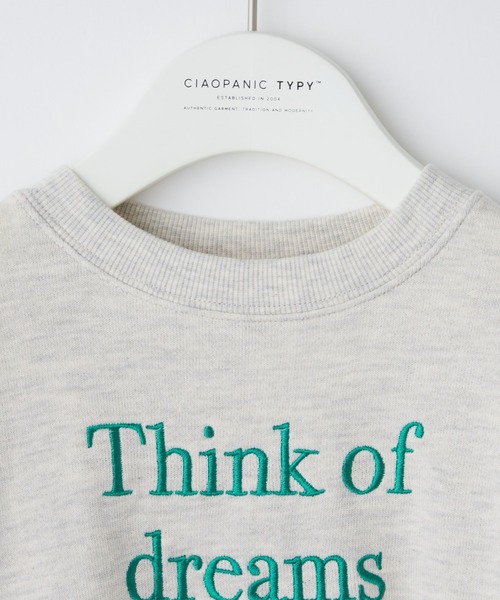 CIAOPANIC TYPY（チャオパニックティピー）の「【KIDS】レタリングロゴ刺繍裏毛ビッグスウェット（スウェット・キッズ・グレー/アイボリー/チャコールグレー・XXL/L/XL/S/M）」の11枚目の写真