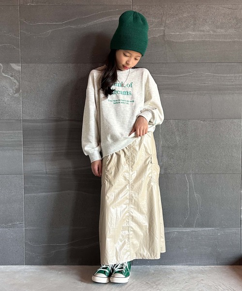 CIAOPANIC TYPY（チャオパニックティピー）の「【KIDS】レタリングロゴ刺繍裏毛ビッグスウェット（スウェット・キッズ・グレー/アイボリー/チャコールグレー・XXL/L/XL/S/M）」の16枚目の写真