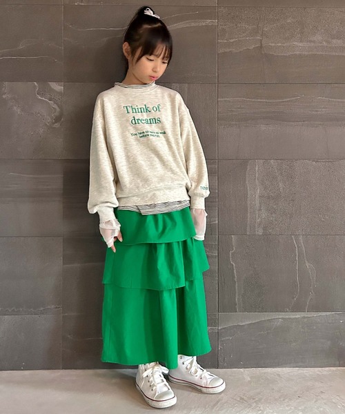 CIAOPANIC TYPY（チャオパニックティピー）の「【KIDS】レタリングロゴ刺繍裏毛ビッグスウェット（スウェット・キッズ・グレー/アイボリー/チャコールグレー・XXL/L/XL/S/M）」の18枚目の写真