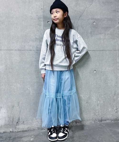 CIAOPANIC TYPY（チャオパニックティピー）の「【KIDS】レタリングロゴ刺繍裏毛ビッグスウェット（スウェット・キッズ・グレー/アイボリー/チャコールグレー・XXL/L/XL/S/M）」の20枚目の写真