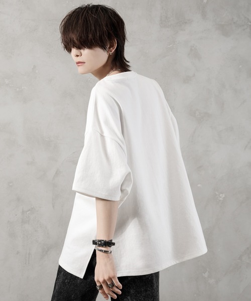 ADRER（アドラー）の「extra quality cotton punch dolman T shirt / エクストラクオリティコットンポンチドルマンTシャツ（Tシャツ/カットソー・メンズ・ホワイト/ブラック/ミント/ライトグレー/チャコールグレー/グレイッシュブルー/ブラック系その他・SMALL/X-SMALL/LARGE/MEDIUM）」の10枚目の写真