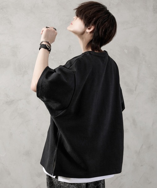 ADRER（アドラー）の「extra quality cotton punch dolman T shirt / エクストラクオリティコットンポンチドルマンTシャツ（Tシャツ/カットソー・メンズ・ホワイト/ブラック/ミント/ライトグレー/チャコールグレー/グレイッシュブルー/ブラック系その他・SMALL/X-SMALL/LARGE/MEDIUM）」の17枚目の写真