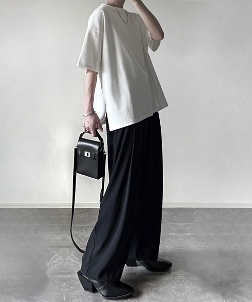 ADRER（アドラー）の「extra quality cotton punch dolman T shirt / エクストラクオリティコットンポンチドルマンTシャツ（Tシャツ/カットソー・メンズ・ホワイト/ブラック/ミント/ライトグレー/チャコールグレー/グレイッシュブルー/ブラック系その他・SMALL/X-SMALL/LARGE/MEDIUM）」の13枚目の写真