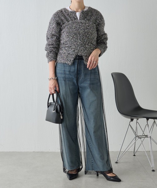 COLLAGE GALLARDAGALANTE（コラージュガリャルダガランテ）の「チュールレイヤードパンツ（その他パンツ・レディース・グレー/ブラック・FREE）」の12枚目の写真