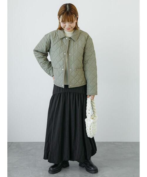 Lugnoncure（ルノンキュール）の「ワイドリブ切替ボトルネックニット（ニット/セーター・レディース・ピンク/ブルー/オフホワイト/ブラック/ミント・F）」の7枚目の写真