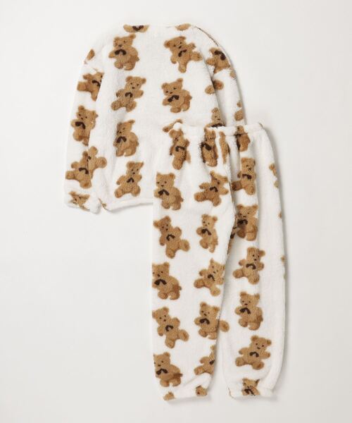 VitaFelice(ヴィータフェリーチェ)の「くまプリント ルームウエア パジャマ 【2点セット】(ルームウェア/パジャマ・レディース・ホワイト/ブラウン・FREE)」の9枚目の写真