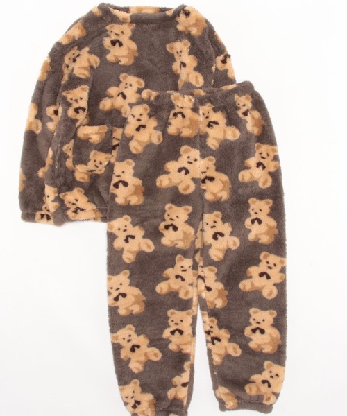 VitaFelice(ヴィータフェリーチェ)の「くまプリント ルームウエア パジャマ 【2点セット】(ルームウェア/パジャマ・レディース・ホワイト/ブラウン・FREE)」の13枚目の写真
