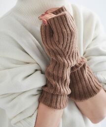 le.coeur blanc | リブニットフィンガーレスグローブ(手袋)