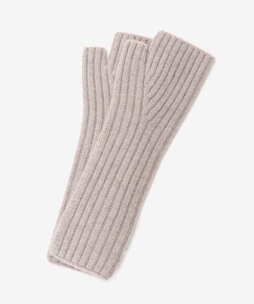 le.coeur blanc（ルクールブラン）の「リブニットフィンガーレスグローブ（手袋・レディース・キャメル/ライトグレー・FREE）」の10枚目の写真