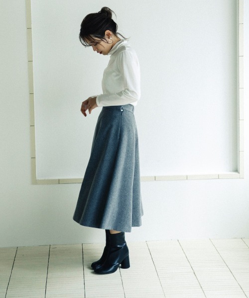 sail（サイル）の「【販売終了】【sail】ツイードフレアスカート　小さいサイズ【低身長・小柄女性向けサイズ】（スカート・レディース・グレー/ライトグレー・PS(XS－S)/PS）」の4枚目の写真