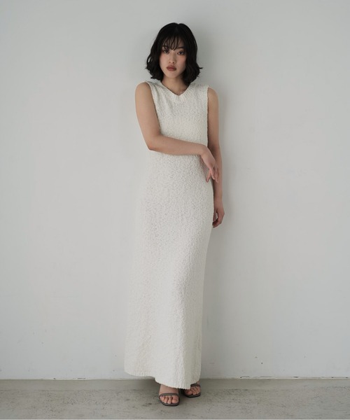 ターコイズ ノースリーブ ロングワンピース hjst694_12.jpg