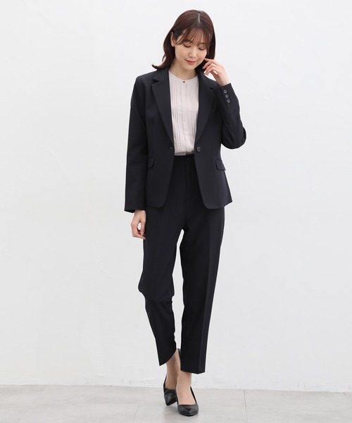 Honeys(ハニーズ)の「ウォッシャブルストレッチテーラードジャケット(テーラードジャケット・レディース・アイボリー/ブラック/杢グレー/ベージュ/ダークネイビー・S/M/L/LL/3L)」の17枚目の写真