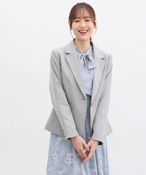 Honeys(ハニーズ)の「ウォッシャブルストレッチテーラードジャケット(テーラードジャケット・レディース・アイボリー/ブラック/杢グレー/ベージュ/ダークネイビー・S/M/L/LL/3L)」の21枚目の写真