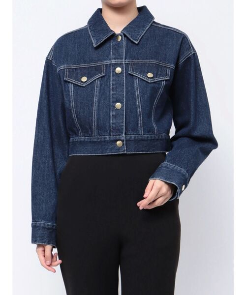LAGUNAMOON(ラグナムーン)の「ショートデニムジャケット(デニムジャケット・レディース・ホワイト/インディゴブルー/ブラック・FREE)」の12枚目の写真