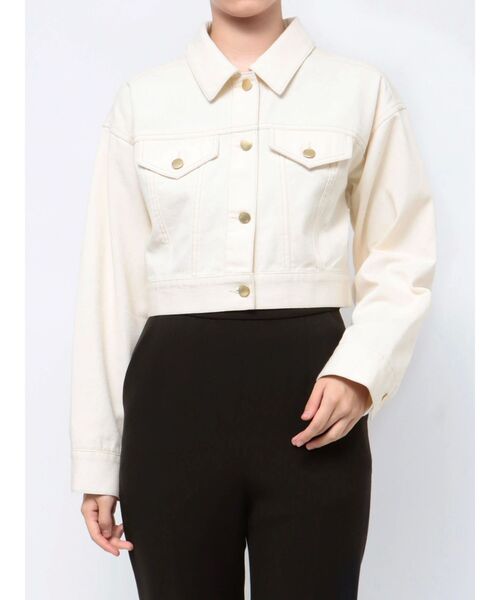 LAGUNAMOON(ラグナムーン)の「ショートデニムジャケット(デニムジャケット・レディース・ホワイト/インディゴブルー/ブラック・FREE)」の13枚目の写真