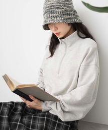 WEGO | WEGO/【24年春夏新作】ハーフジップショートスウェット(スウェット)