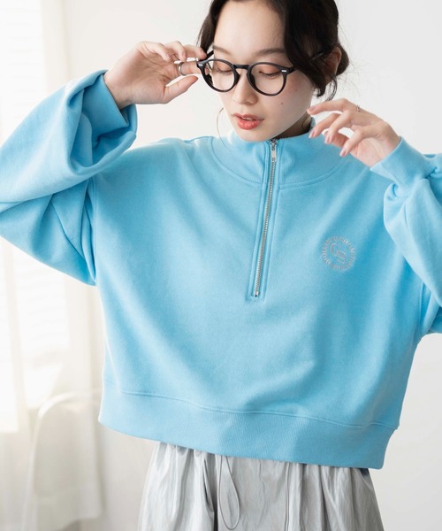 セール】WEGO/ハーフジップショートスウェット（スウェット