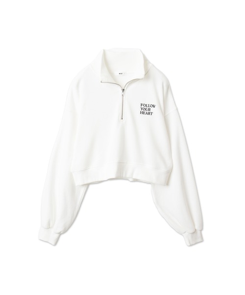 WEGO（ウィゴー）の「WEGO/ハーフジップショートスウェット（スウェット・レディース・オフホワイト/ブルー/レッド/その他2/その他1/杢グレー/ブルー系その他/ライトイエロー/その他3/その他4/ホワイト系その他/その他5/その他6・FREE）」の14枚目の写真