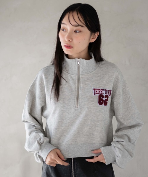 セール】WEGO/ハーフジップショートスウェット（スウェット