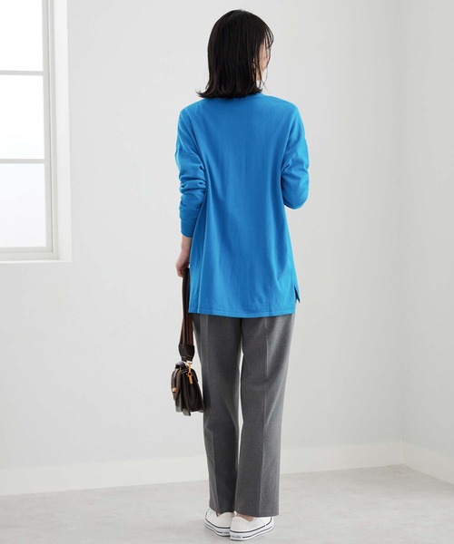 BELLUNA PLUS（ベルーナ）の「ボタン使いＶネックカーディガン（カーディガン/ボレロ・レディース・アイボリー/イエロー/ラベンダー/ネイビー/ブルー・LARGE/MEDIUM/X-LARGE）」の16枚目の写真