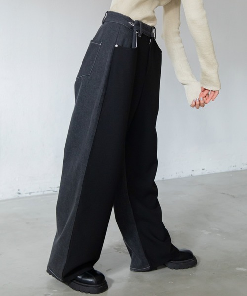 デニムパンツ、スラックスセット エバーデニムスラックス セットアップ可／ストレッチ（フル