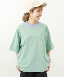 綿100% お洗濯してもよれにくい ビッグシルエット 大人 ボーダー 半袖Tシャツ