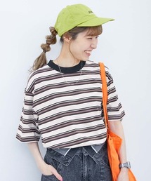 devirock（デビロック）の「綿100% お洗濯してもよれにくい ビッグシルエット 大人 ボーダー 半袖Tシャツ（Tシャツ/カットソー）」