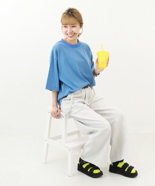 devirock（デビロック）の「綿100% お洗濯してもよれにくい ビッグシルエット 大人 ボーダー 半袖Tシャツ（Tシャツ/カットソー・メンズ・その他1/その他2/その他3/その他5/その他4/その他6/その他8/その他10/その他13/その他7/その他9/その他12/その他14/その他11/その他15/その他16・M/L/LL）」の21枚目の写真