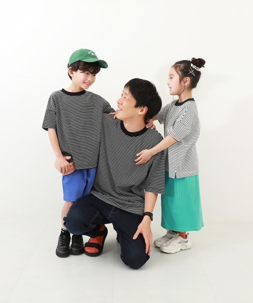 ビッグシルエット 大人 ボーダー 半袖Tシャツ（Tシャツ