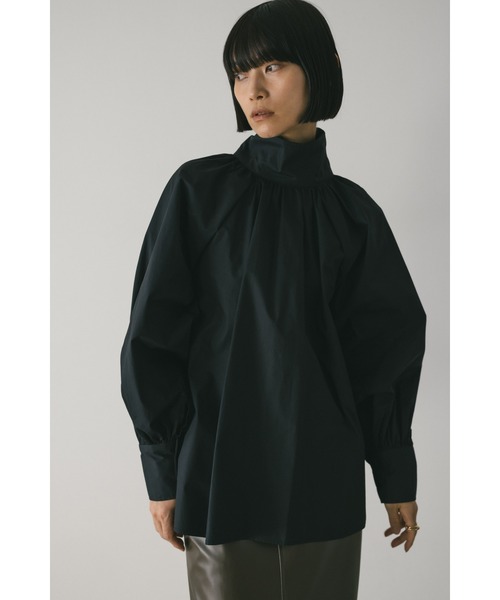 STYLEMIXER（スタイルミキサー）の「ハイネックギャザーブラウス（シャツ/ブラウス・レディース・サックスブルー/ホワイト/ブラック・FREE）」の16枚目の写真