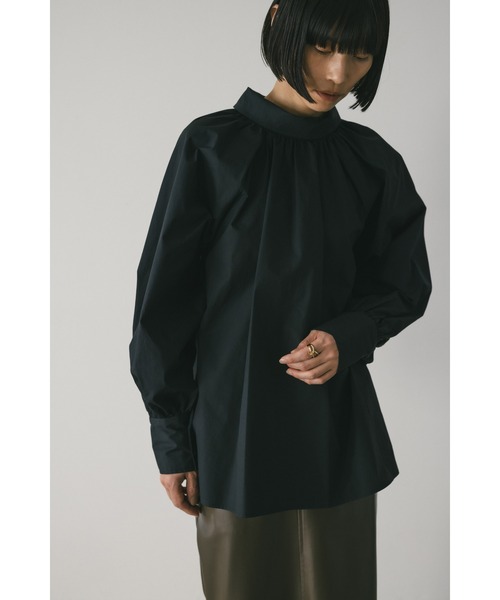 STYLEMIXER（スタイルミキサー）の「ハイネックギャザーブラウス（シャツ/ブラウス・レディース・サックスブルー/ホワイト/ブラック・FREE）」の19枚目の写真