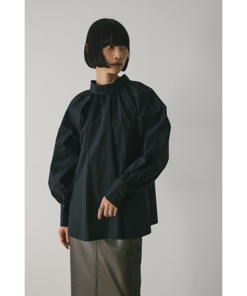 STYLEMIXER（スタイルミキサー）の「ハイネックギャザーブラウス（シャツ/ブラウス・レディース・サックスブルー/ホワイト/ブラック・FREE）」の20枚目の写真
