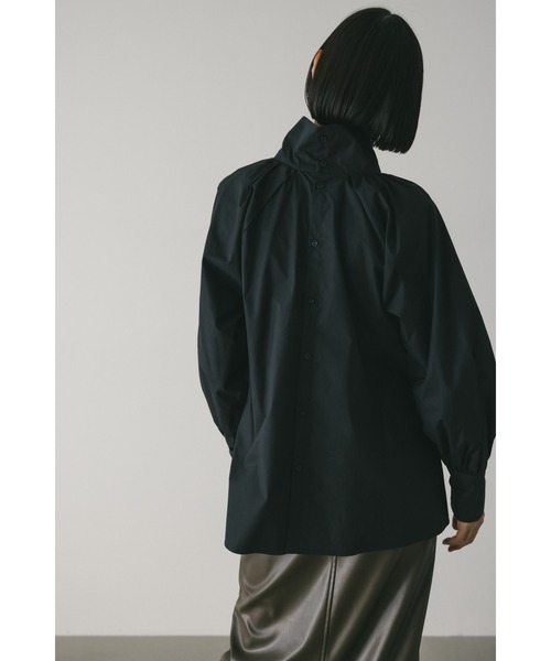 STYLEMIXER（スタイルミキサー）の「ハイネックギャザーブラウス（シャツ/ブラウス・レディース・サックスブルー/ホワイト/ブラック・FREE）」の21枚目の写真