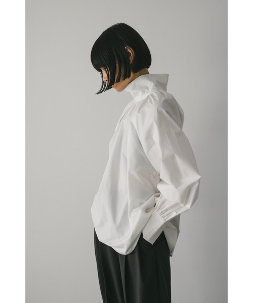 STYLEMIXER（スタイルミキサー）の「ハイネックギャザーブラウス（シャツ/ブラウス・レディース・サックスブルー/ホワイト/ブラック・FREE）」の7枚目の写真