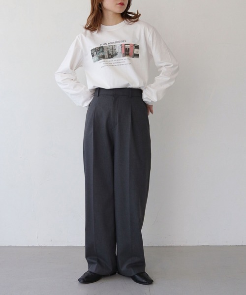 HER CLOSET（ハークローゼット）の「【HER CLOSET】累計1万枚販売！WEB限定フォトプリントロゴロンT WEB LIMITED PHOTO PRINT LOGO LONG TEE（Tシャツ/カットソー・レディース・ホワイト/ホワイト系その他/ホワイト系その他2/ホワイト系その他4/ホワイト系その他3/ブラック/ブラック系その他・M/S/L）」の19枚目の写真