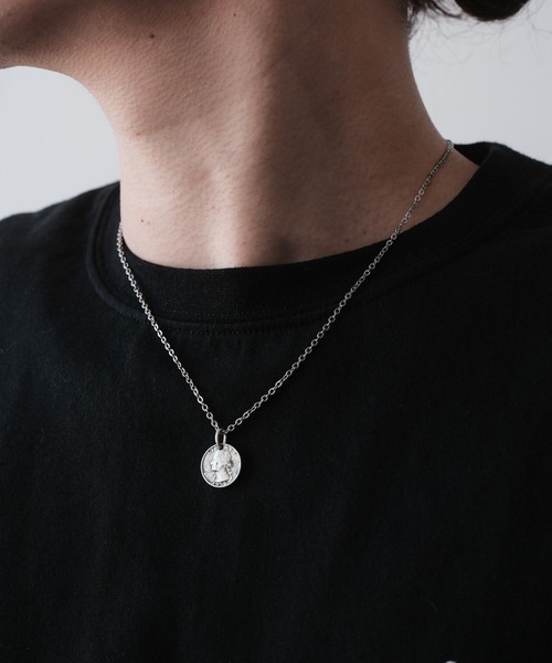 RAGEBLUE(レイジブルー)の「フラワー/コインモチーフチェーンネックレス(ネックレス・メンズ・ホワイト/その他1/オフホワイト・FREE)」の12枚目の写真