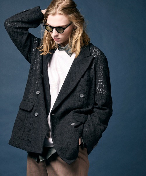 MAISON SPECIAL(メゾンスペシャル)の「《UNISEX》【LIMITED EDITION】Dress-Over Peaked Lapel Double Tailored Jacket/ドレスオーバーピークドラペルダブルテーラードジャケット【MAISON SPECIAL/メゾンスペシャル】■セットアップ対応■(テーラードジャケット・メンズ・チャコールグレー/ダークブラック/マルチ/ベージュ/グレー/グレイッシュベージュ/ブラック・1/2)」の7枚目の写真