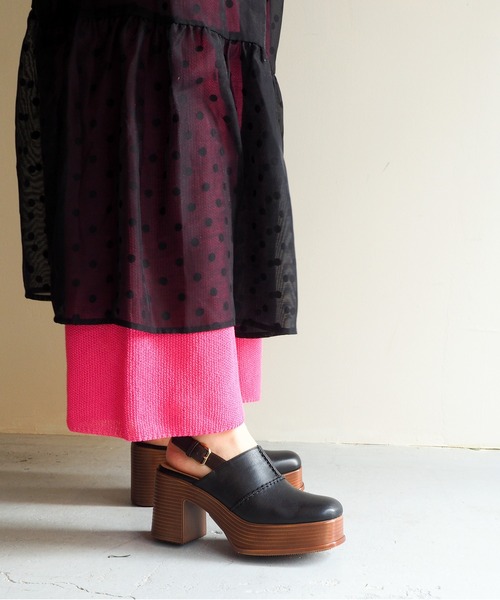 あしながおじさん(アシナガオジサン)の「厚底ステッチサボサンダル 1310221(サンダル・レディース・ライトブラウン/アイボリー/ブラック・24.5cm/24.0cm/23.5cm/23.0cm/22.5cm)」の16枚目の写真