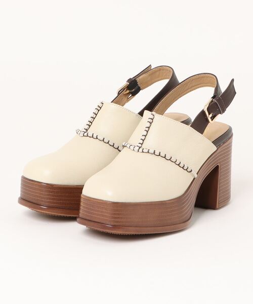 あしながおじさん(アシナガオジサン)の「厚底ステッチサボサンダル 1310221(サンダル・レディース・ライトブラウン/アイボリー/ブラック・24.5cm/24.0cm/23.5cm/23.0cm/22.5cm)」の6枚目の写真