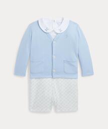 POLO RALPH LAUREN CHILDRENSWEAR（ポロ ラルフ ローレン チルドレンズウェア）の「コットン ボディスーツ、カーディガン、オーバーオール セット（ベビーギフト・キッズ）」