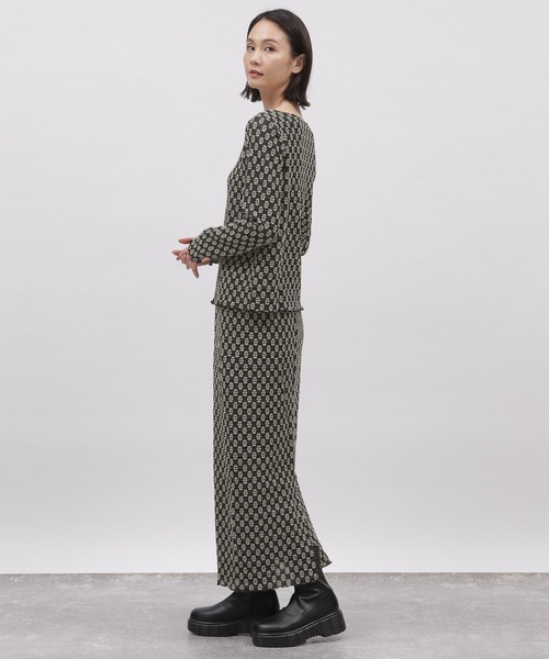 perna フラワージャガードスカラップスカート PERNA | ボリューム