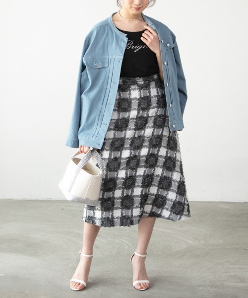 M.deux（エムドゥ）の「◎ストレッチデニムジャケット◎（デニムジャケット・レディース・オフホワイト/サックスブルー・MEDIUM）」の14枚目の写真