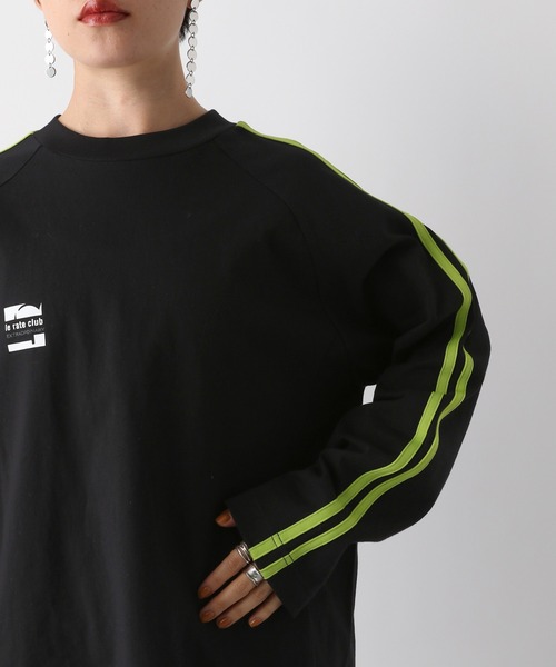 RAGEBLUE（レイジブルー）の「サイドライン/配色ラグラントラックロンT（Tシャツ/カットソー・レディース・ブラック/グレー/ホワイト・FREE）」の22枚目の写真