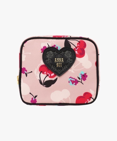 ANNA SUI（アナスイ）の「チェリー柄スクエアポーチ（ポーチ・レディース・ベージュ・FREE）」の5枚目の写真